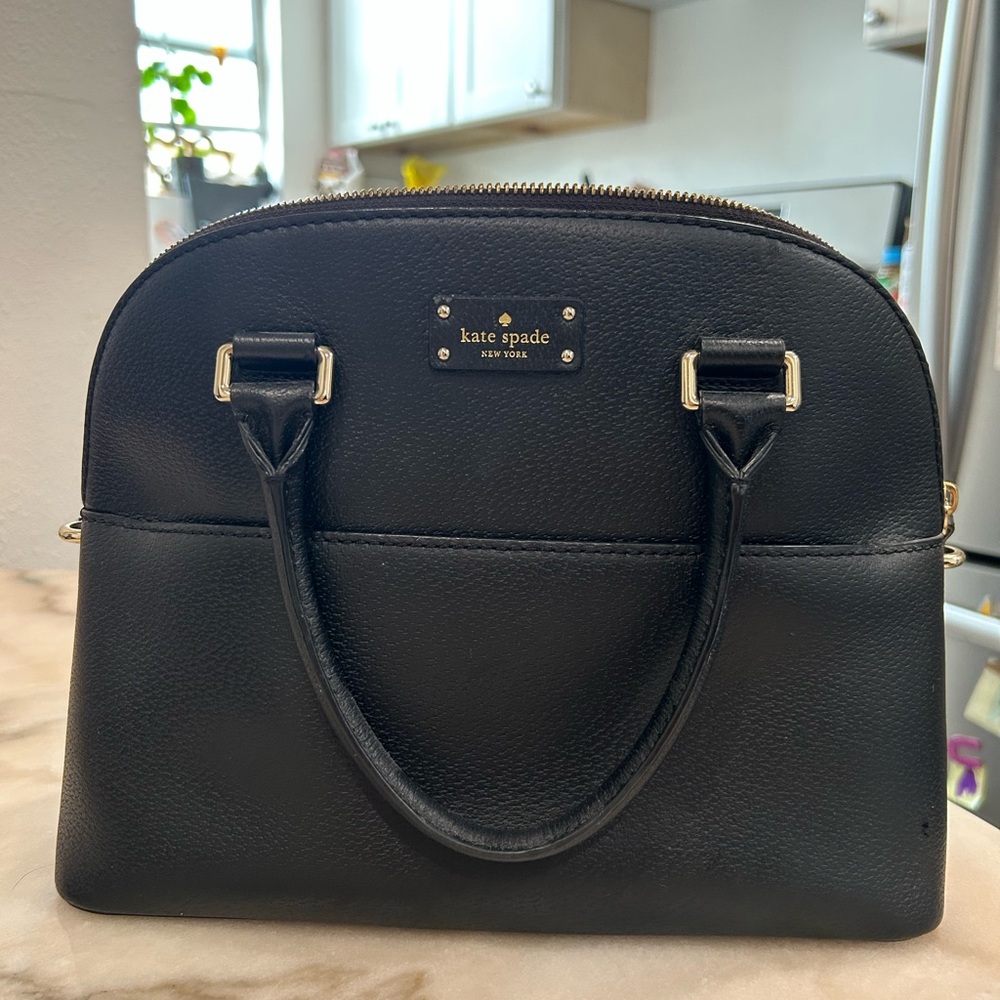kate spade New York Black Dome Satchel With Shoulder Strap